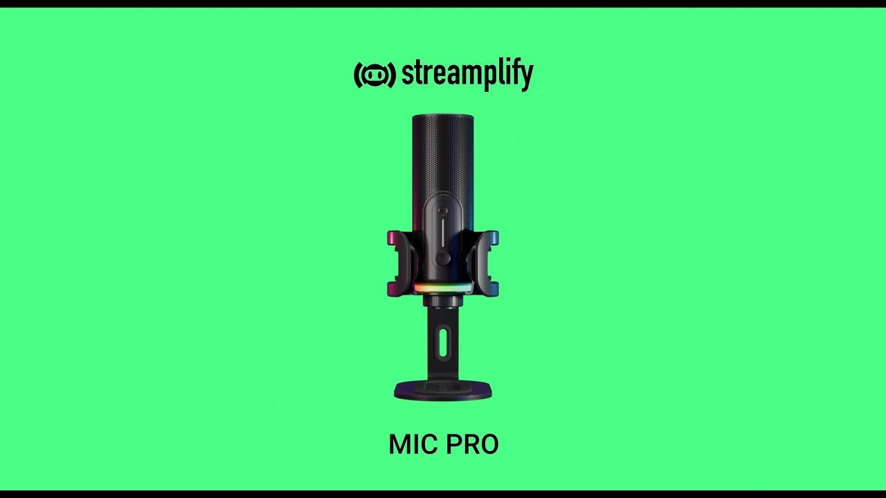 Streamplify MIC PRO USB-s fekete mikrofon
