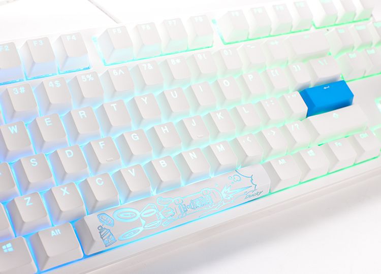 Ducky ONE 2 RGB TKL MX Silent Red RGB mechanikus billentyűzet HU fehér