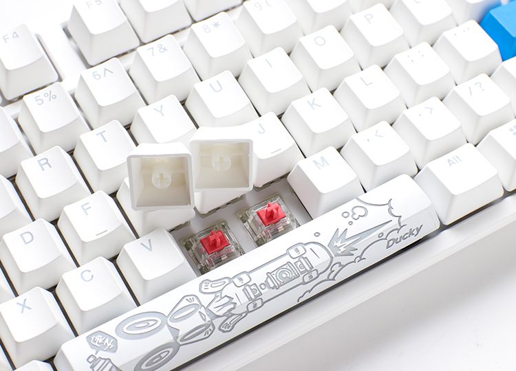 Ducky ONE 2 RGB TKL MX Silent Red RGB mechanikus billentyűzet HU fehér