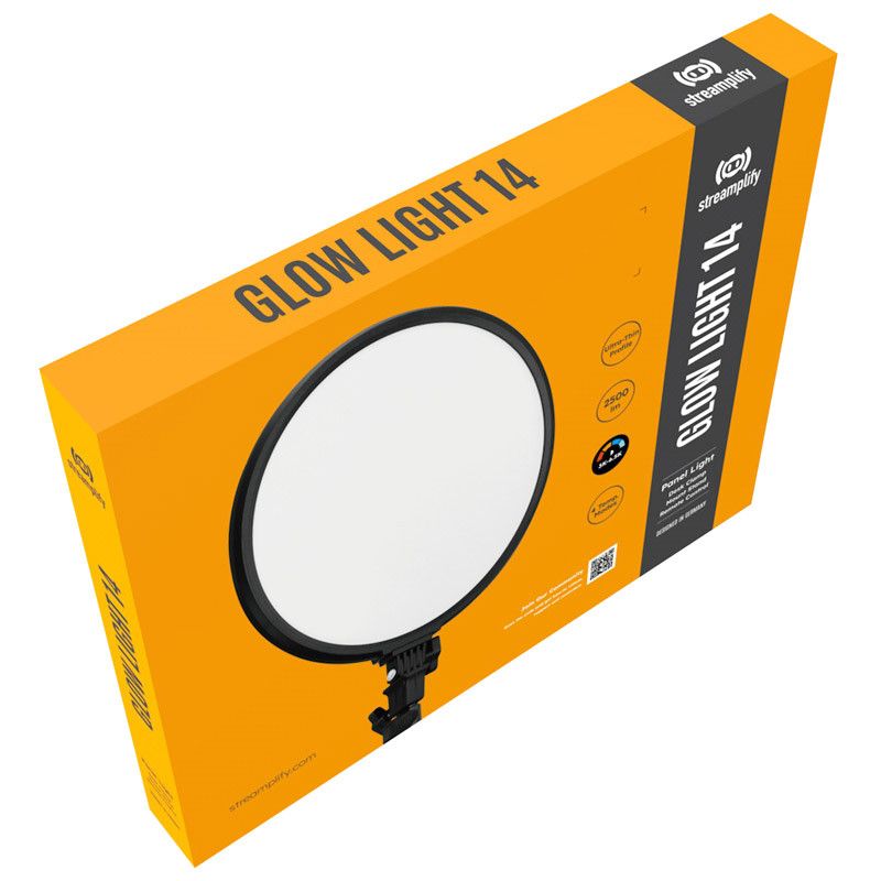 Streamplify Glow Light 14 36cm 36W 2500 Lumen körlámpa + állvány fekete