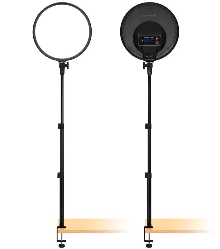 Streamplify Glow Light 14 36cm 36W 2500 Lumen körlámpa + állvány fekete