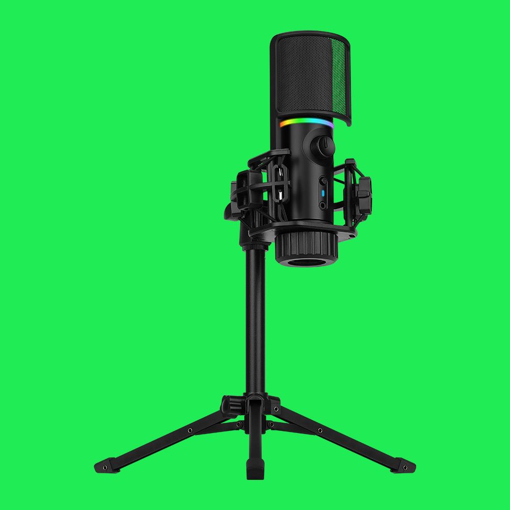 Streamplify MIC RGB Tripod kardioid kondenzátor USB-s fekete mikrofon