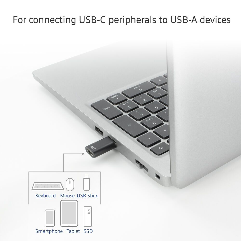 ACT AC7376 USB-A male USB-C female USB3.2Gen1 5Gbps adapter