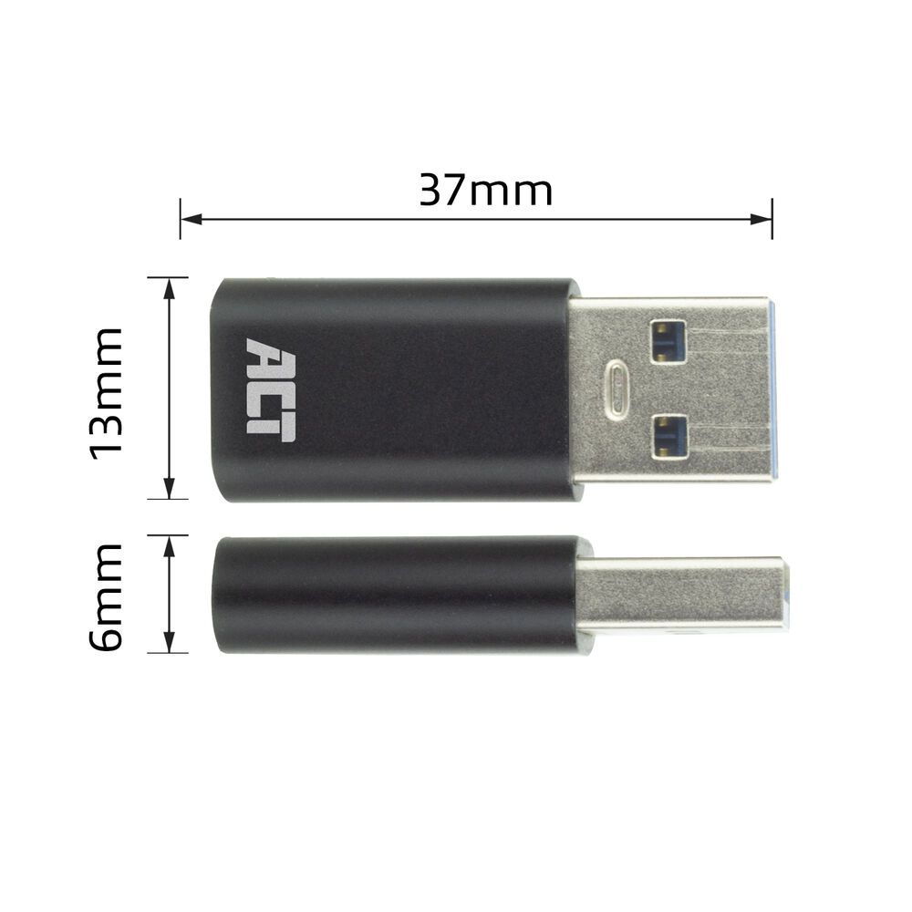 ACT AC7376 USB-A male USB-C female USB3.2Gen1 5Gbps adapter