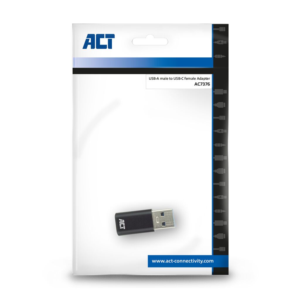 ACT AC7376 USB-A male USB-C female USB3.2Gen1 5Gbps adapter