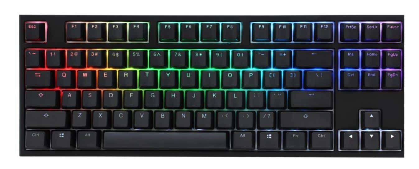 Ducky ONE 2 RGB TKL MX Blue RGB mechanikus billentyűzet HU fekete