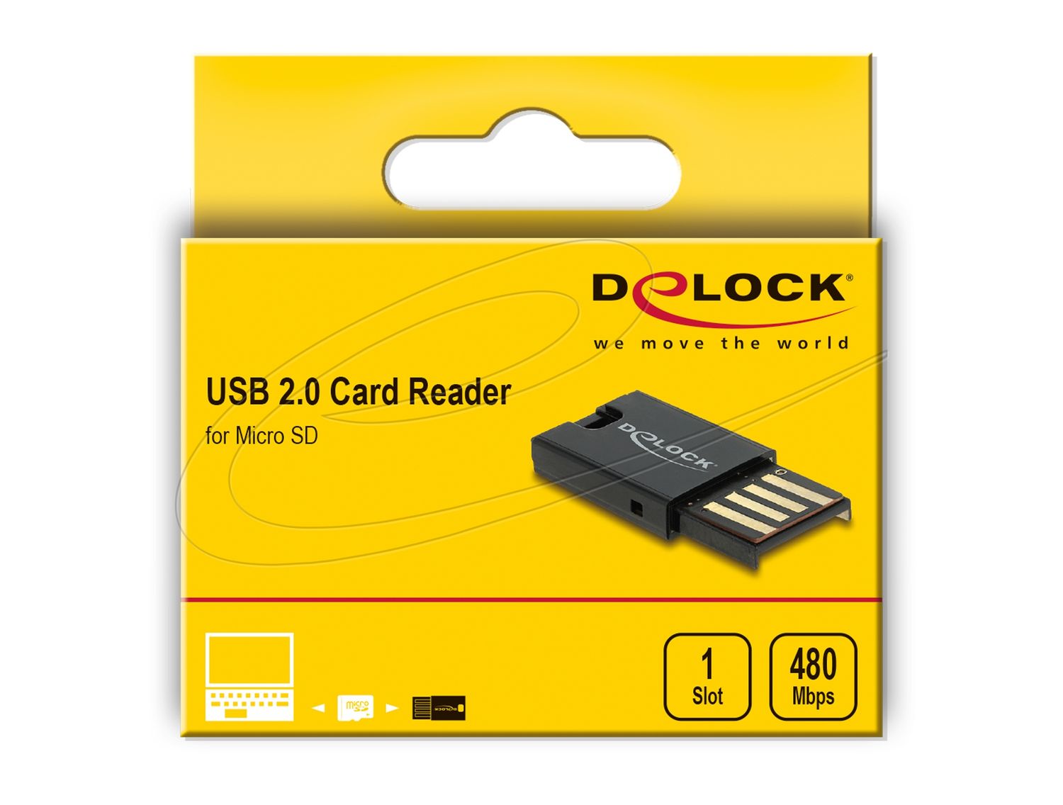 Delock 91603 USB2.0 MicroSD kártyaolvasó