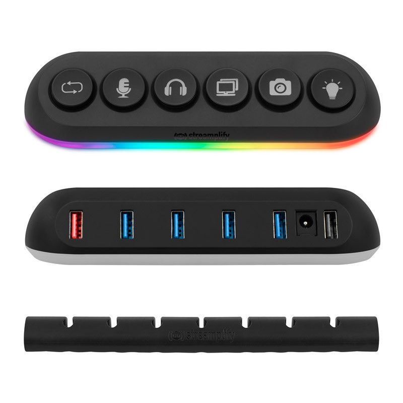 Streamplify Deck 5 RGB 12V USB elosztó fekete