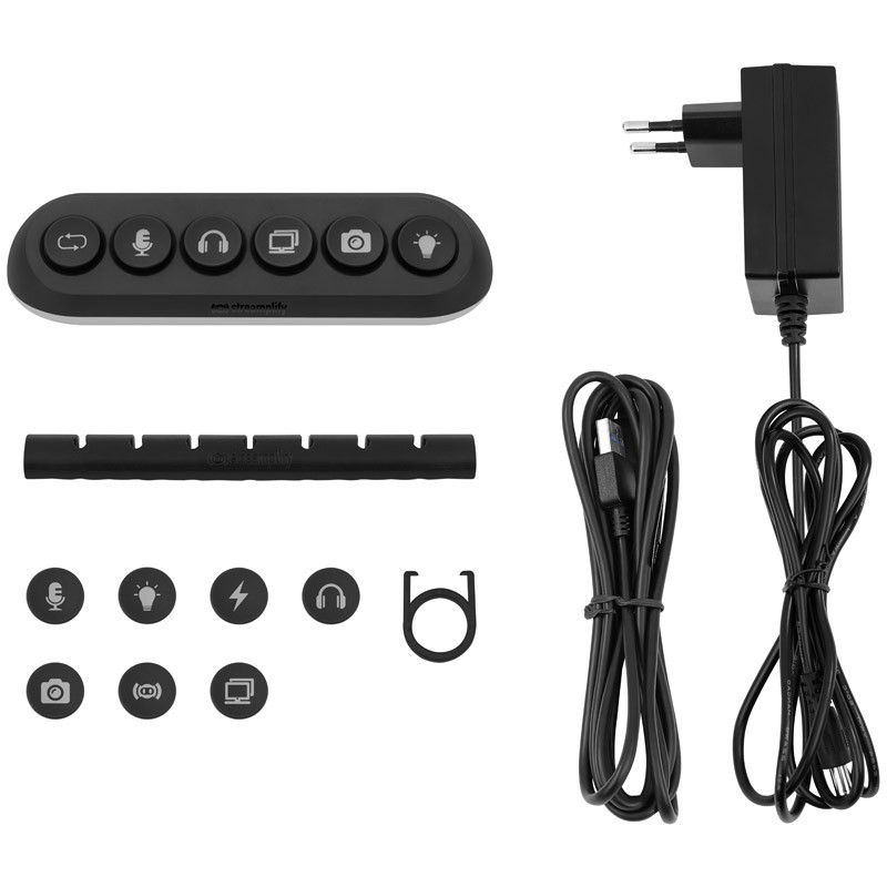 Streamplify Deck 5 RGB 12V USB elosztó fekete