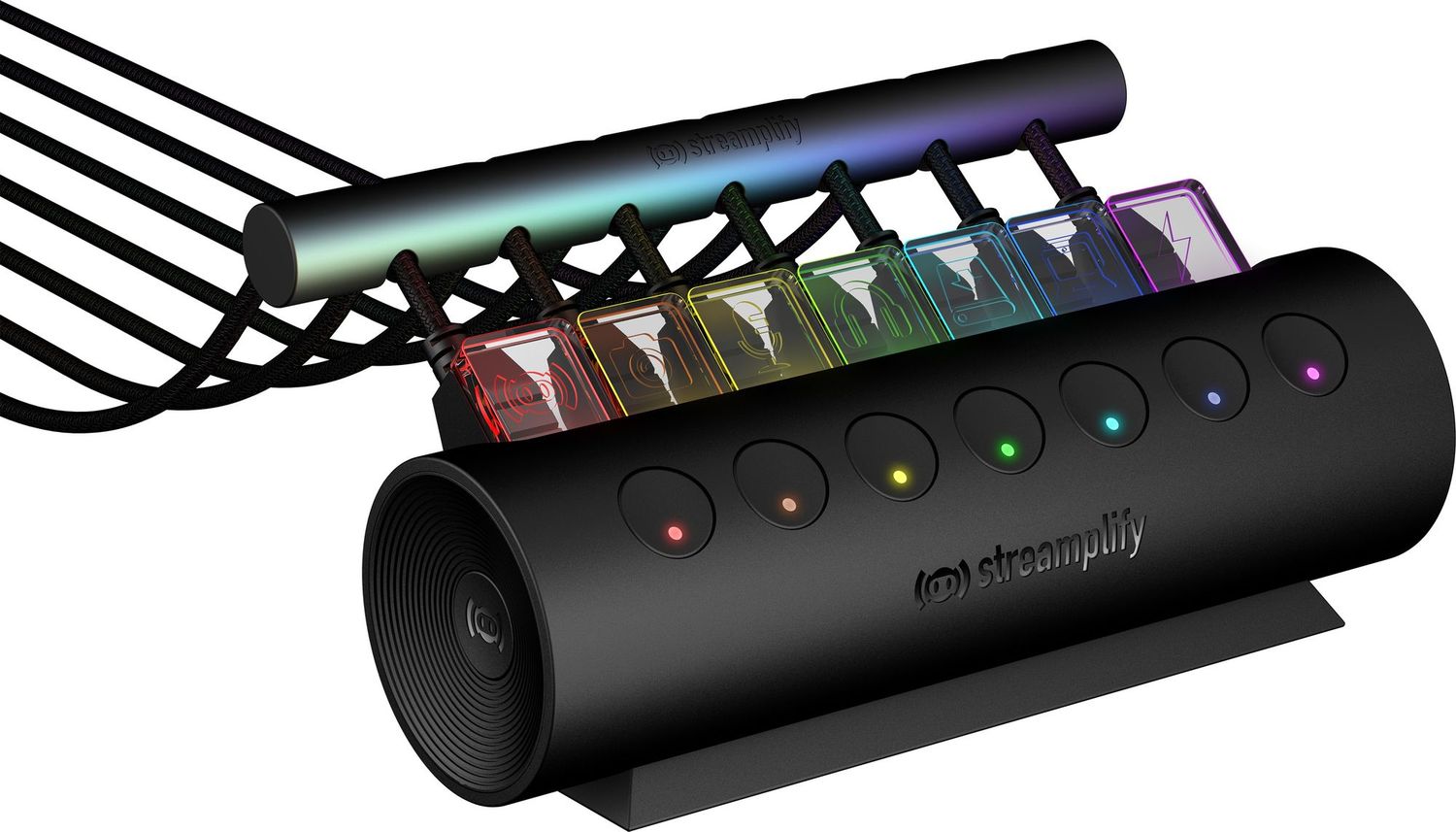 Streamplify CTRL 7 Slot RGB 12V USB elosztó fekete