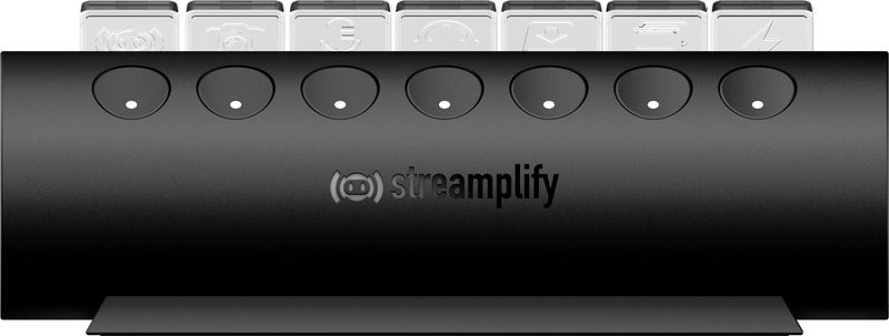 Streamplify CTRL 7 Slot RGB 12V USB elosztó fekete