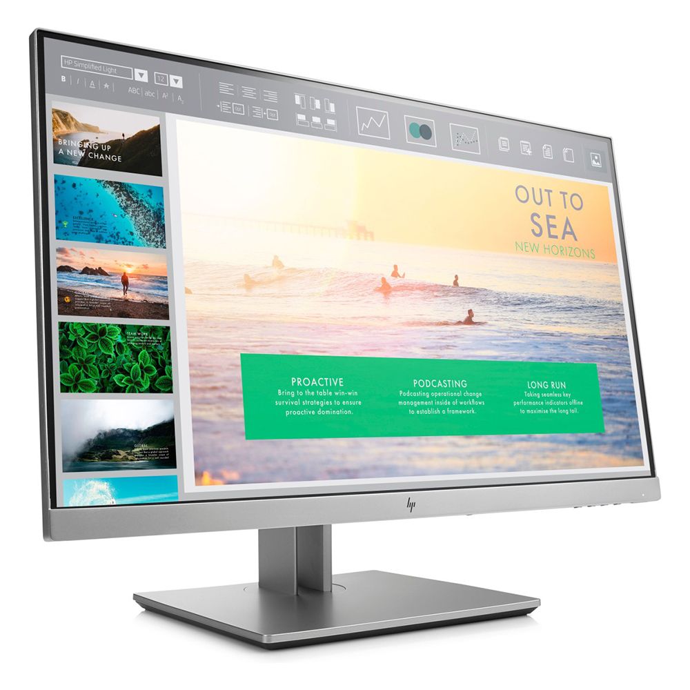 LCD HP EliteDisplay 23&quot; E233; black/silver;1920x1080, 1000:1, 250 cd/m2, VGA, HDMI, DisplayPort, USB Hub, AG