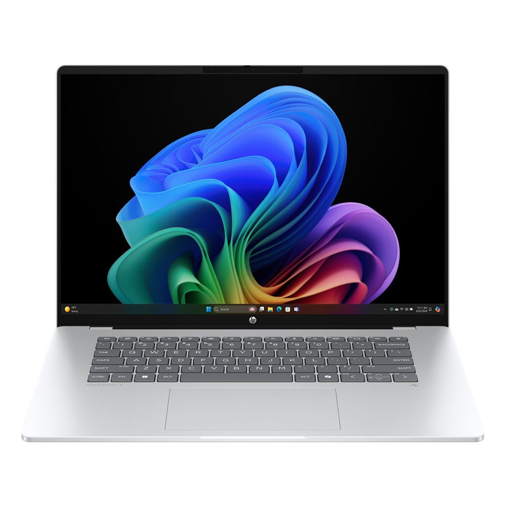 HP OmniBook 5 AI 16-bf0005nf; QS X1-26-100 2.98GHz/16GB RAM/512GB SSD PCIe/batteryCARE+;WiFi/BT/Adreno X1-45 GPU/16.0 WUXGA OLED BV/backlit kb/Win 11 64-bit