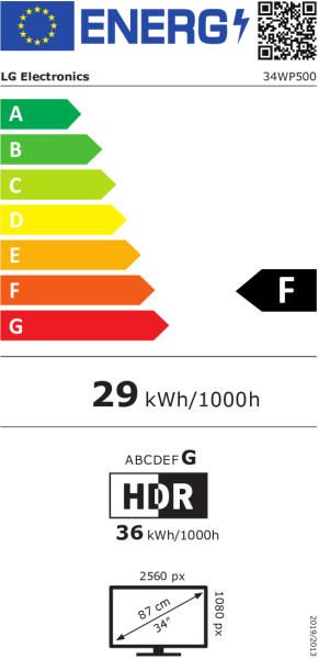 LG 34WP500 34" FHD+ IPS HDMI monitor