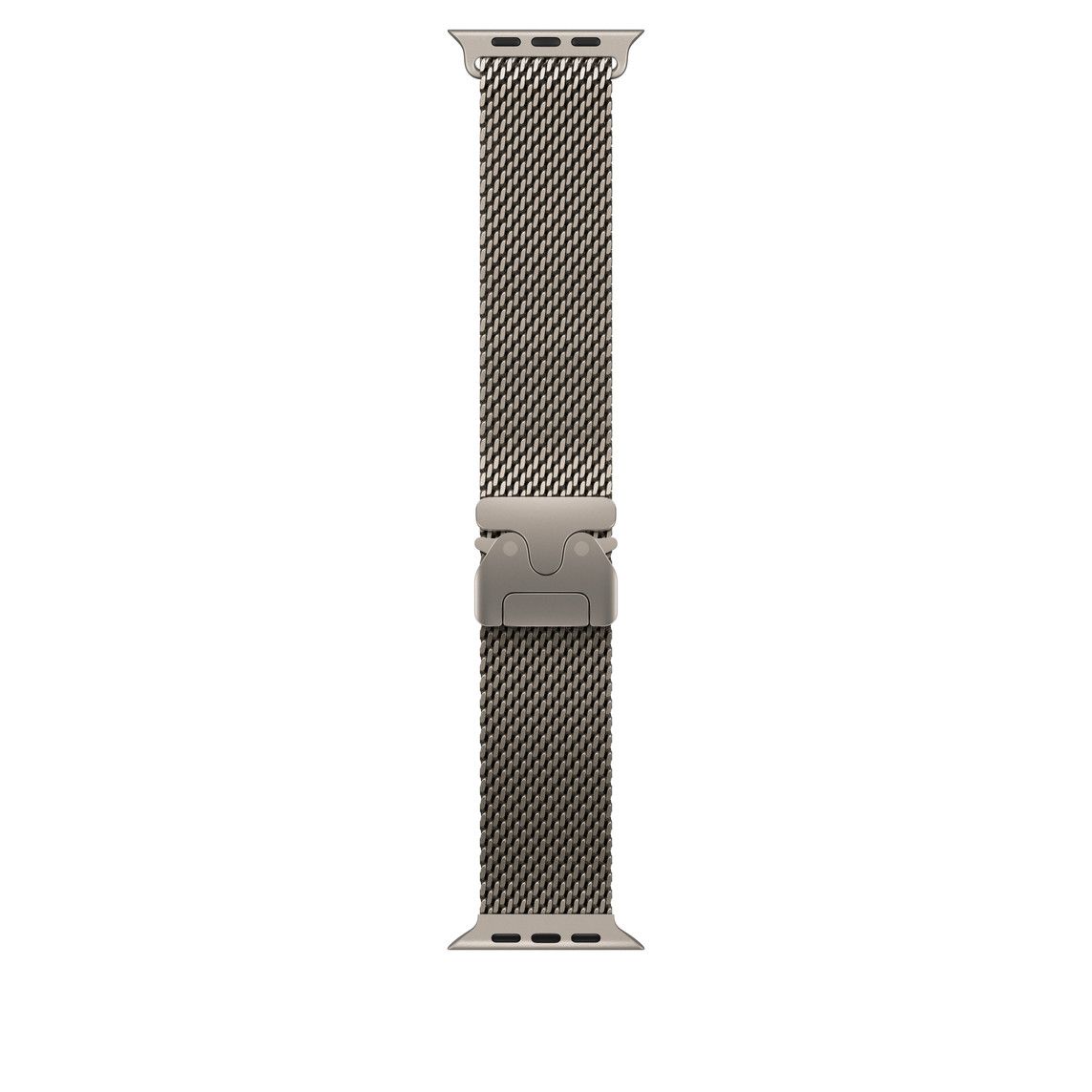 Apple Watch 49mm Loop:  Natural Titanium Milanese Loop - Medium
