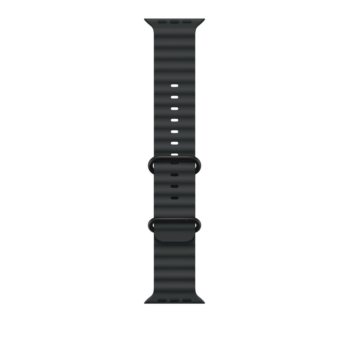 Apple Watch 49mm Band:  Black Ocean Band - Black Titanium Finish