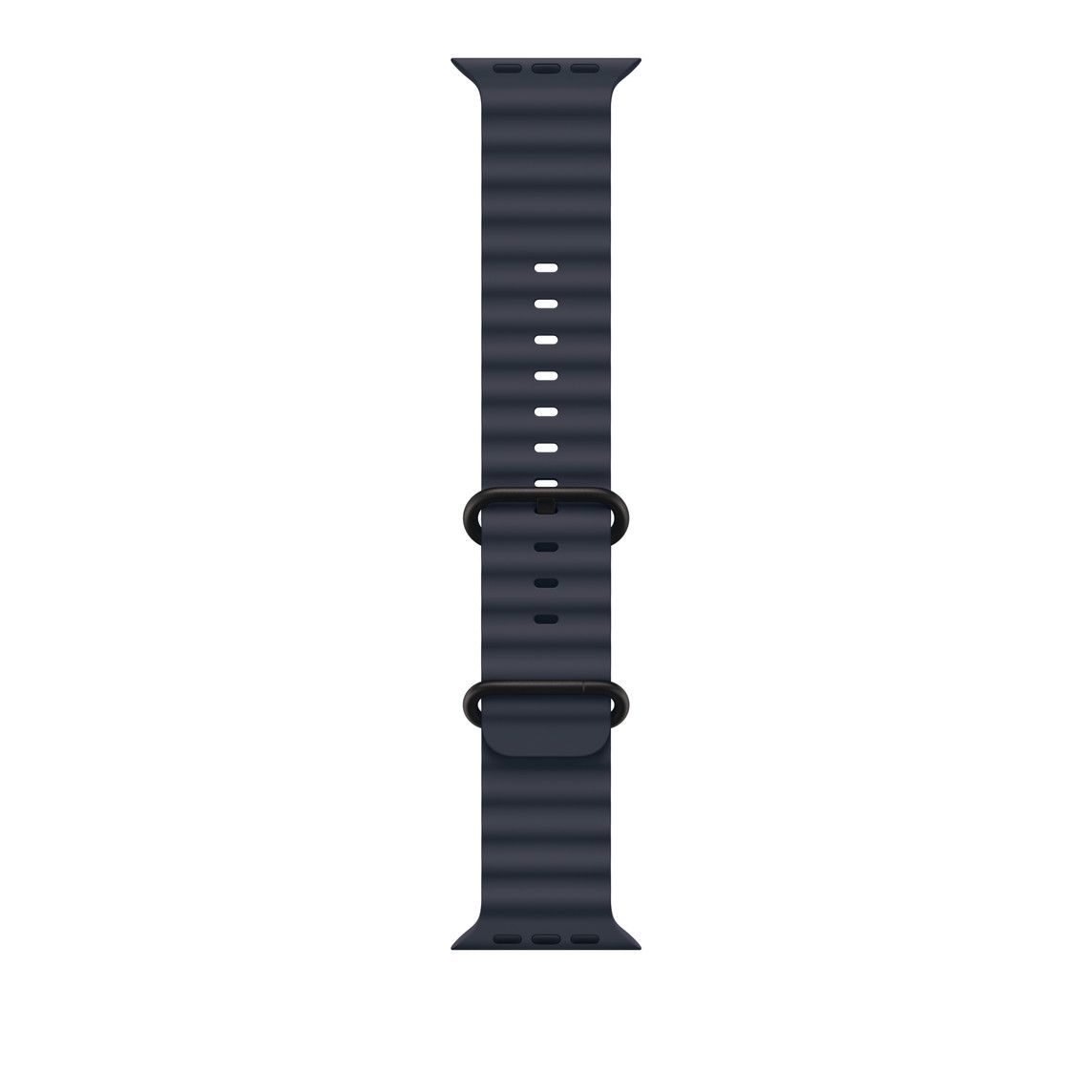 Apple Watch 49mm Band:  Navy Ocean Band - Black Titanium Finish