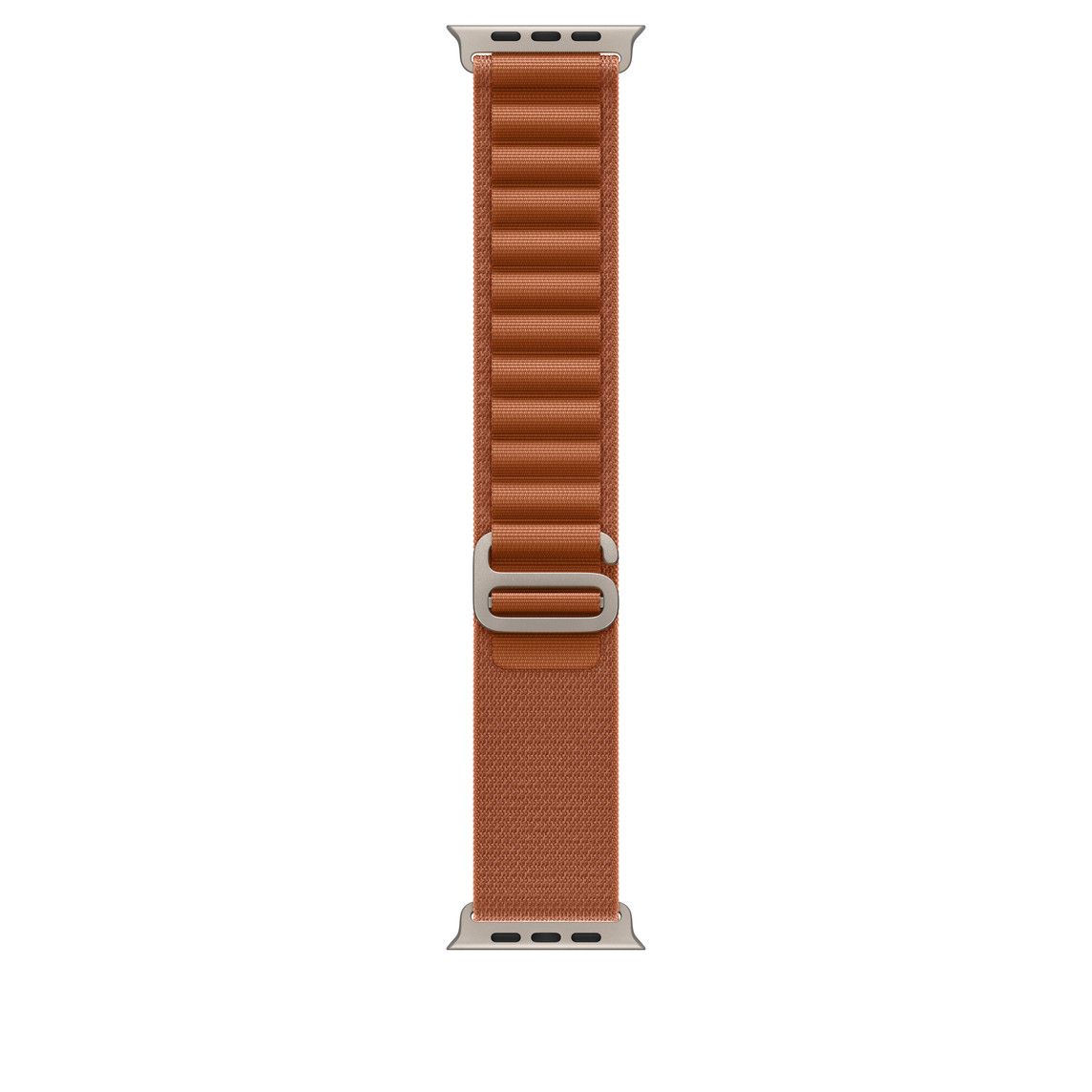 Apple Watch 49mm Loop:  Terra Cotta Alpine Loop - Large - Natural Titanium Finish