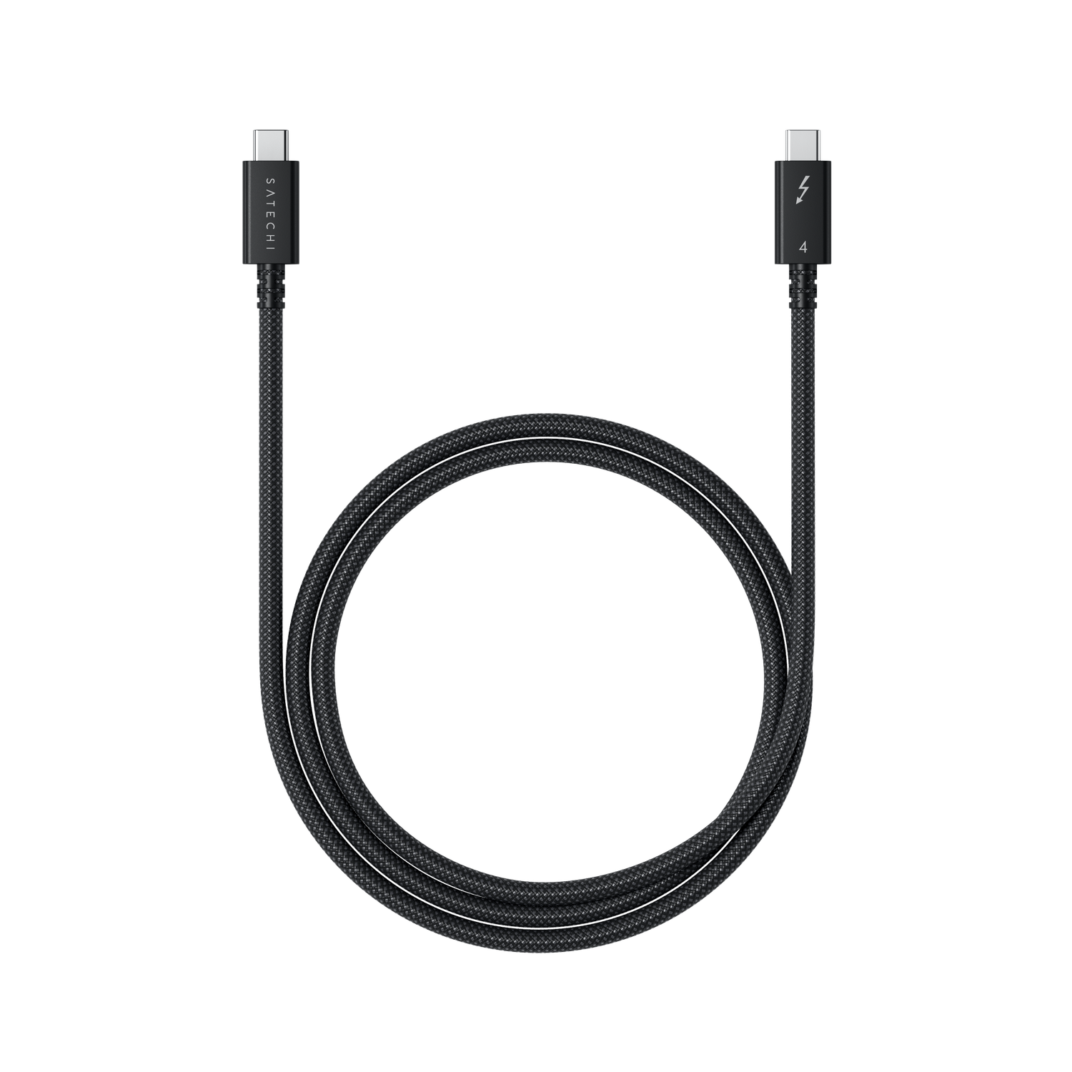 Satechi Thunderbolt 4 Pro Braided Cable 1m (PD240W,40Gpbs data,8K resolution) - Black