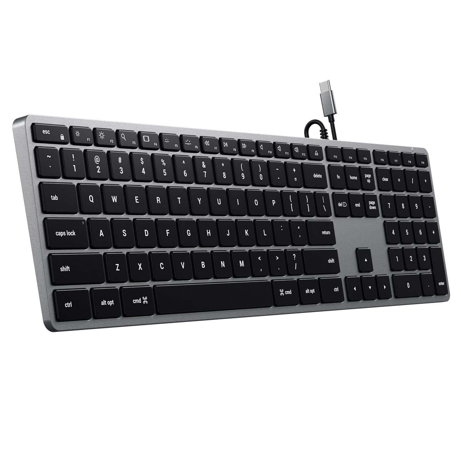 Satechi Slim W3 USB-C BACKLIT Wired Keyboard - US - Space Grey