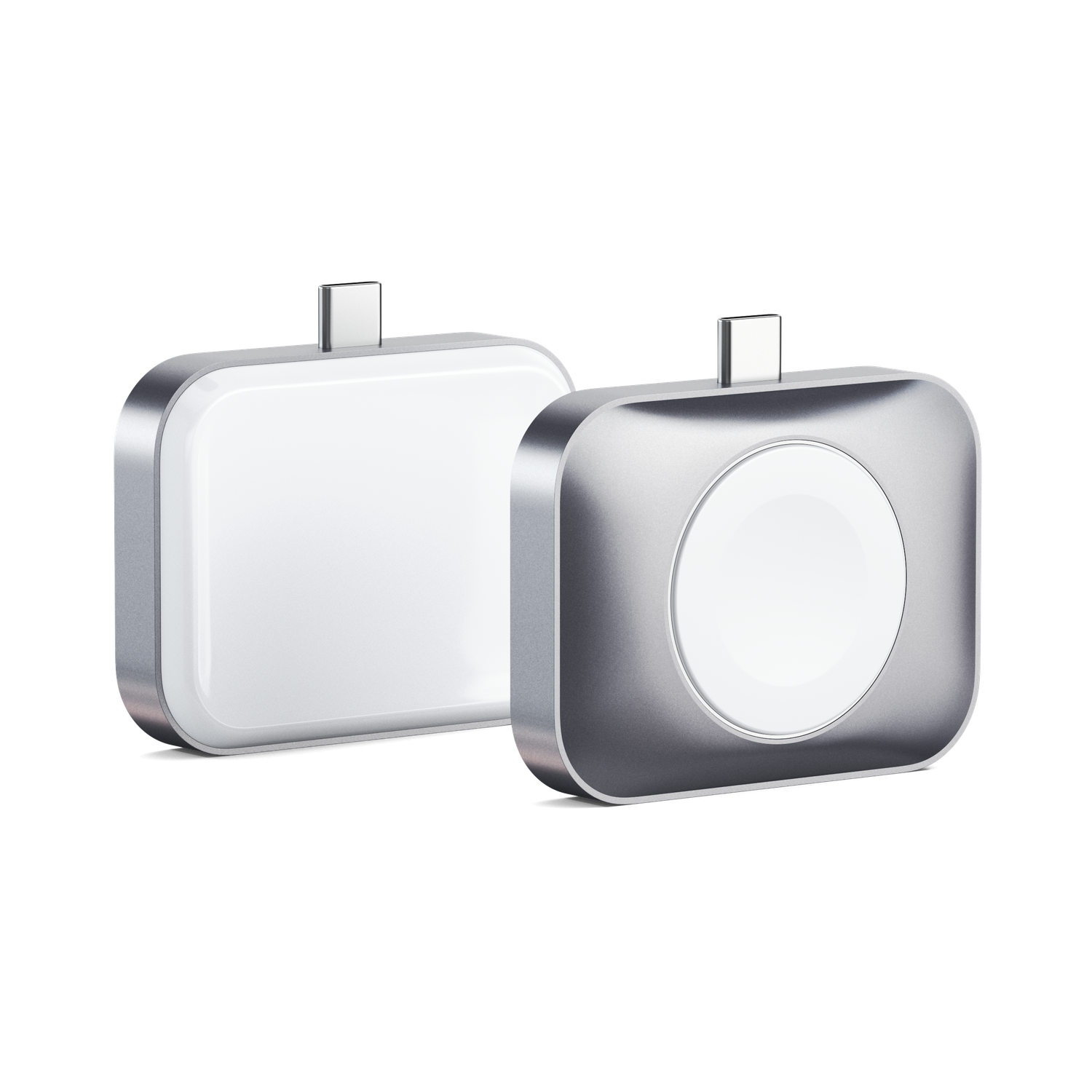 Satechi USB-C 2 in 1 Wireless charging dock for Apple watch and Airpods - Silver