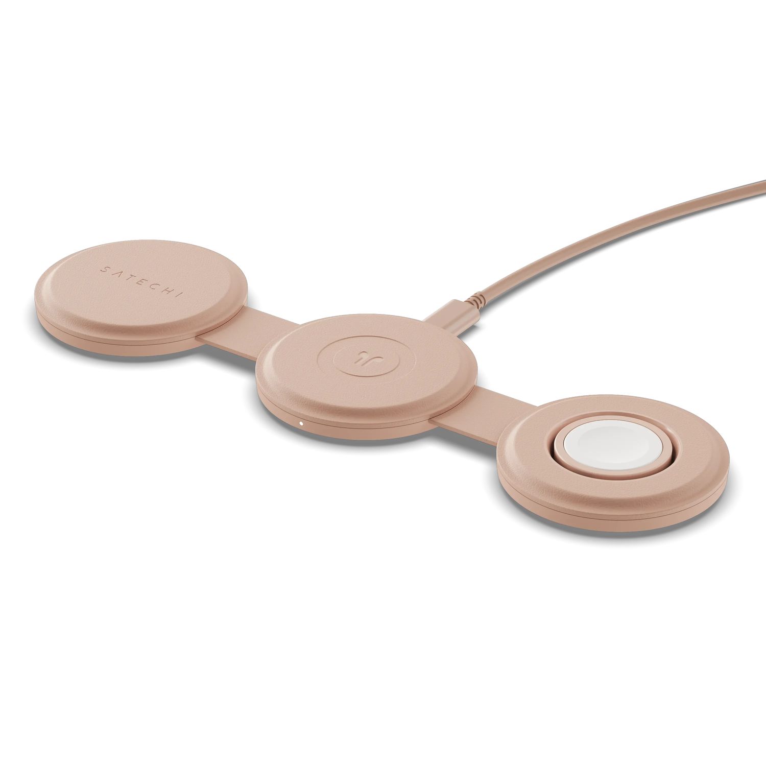 Satechi OntheGo 3-in-1 Wireless Charger - Desert Rose