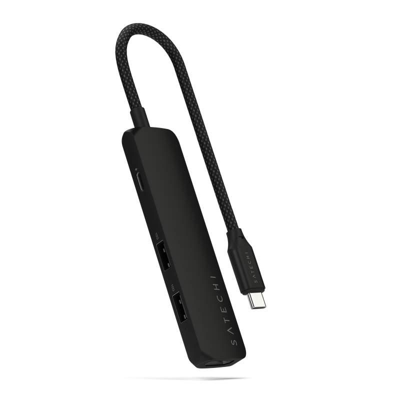 Satechi 4-in-1 USB-C Slim Multiport Adapter 4K - Black