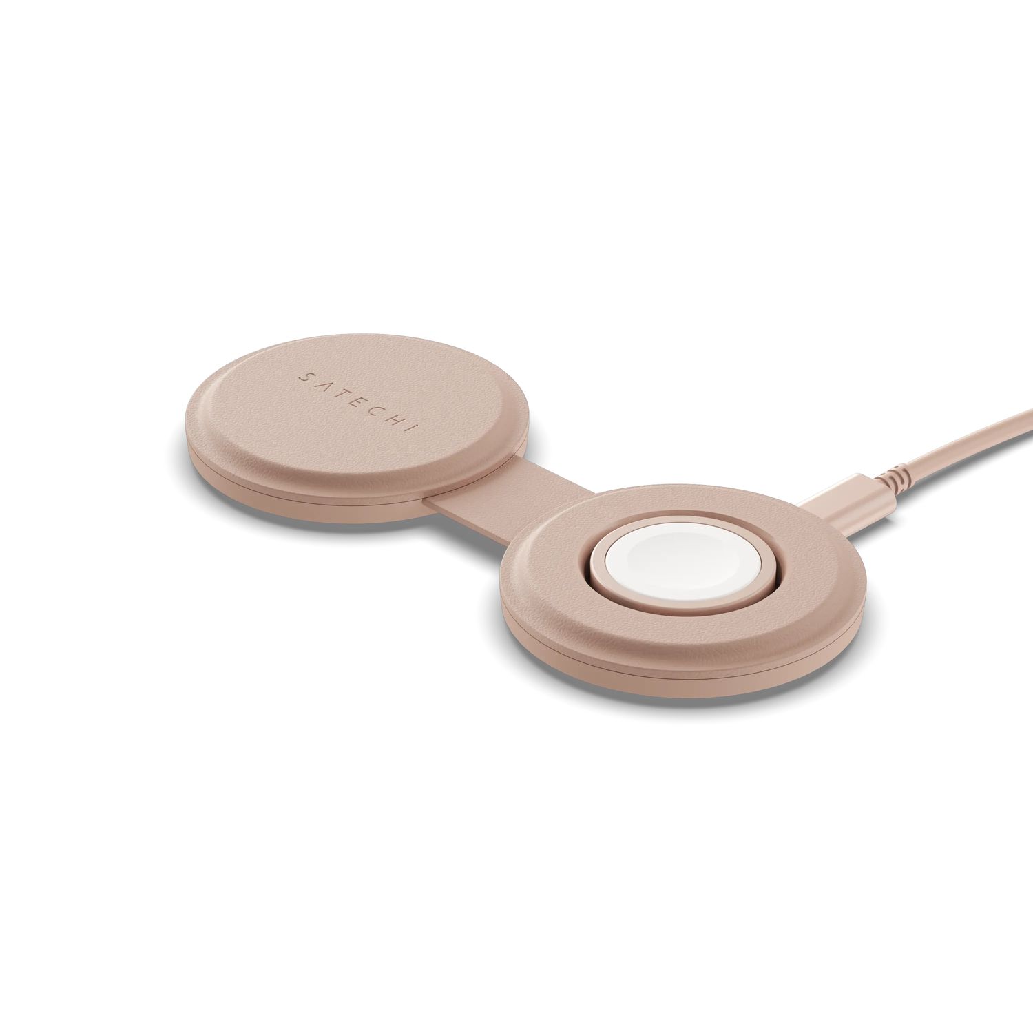 Satechi OntheGo 2-in-1 Wireless Charger - Desert Rose