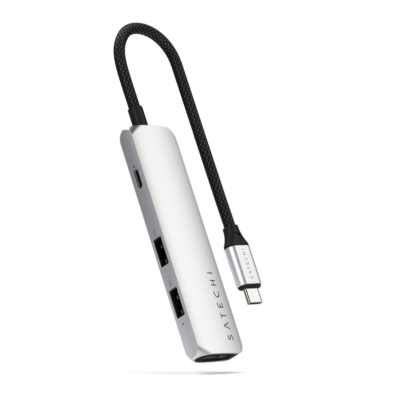 Satechi 4-in-1 USB-C Slim Multiport Adapter 4K - Silver