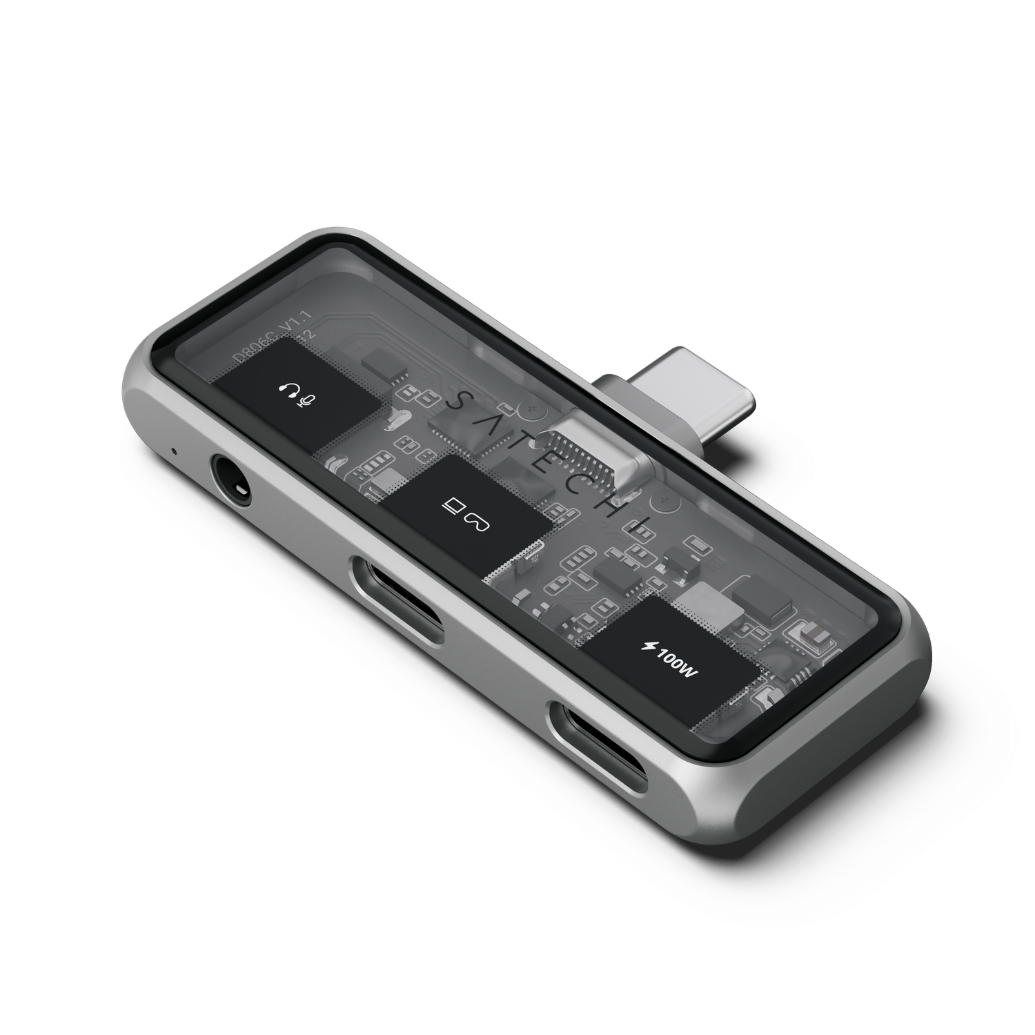 Satechi Mobile XR Hub with dual USB-C and Audio - Space Gray