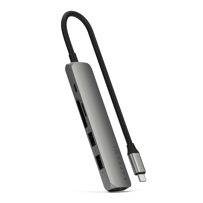 Satechi 6-in-1 USB-C Slim Multiport Adapter - Space Grey