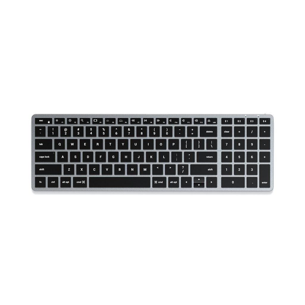 Satechi SLIM X2 Slim Bluetooth Wireless Keyboard + Num. Keypad - US - Space Grey