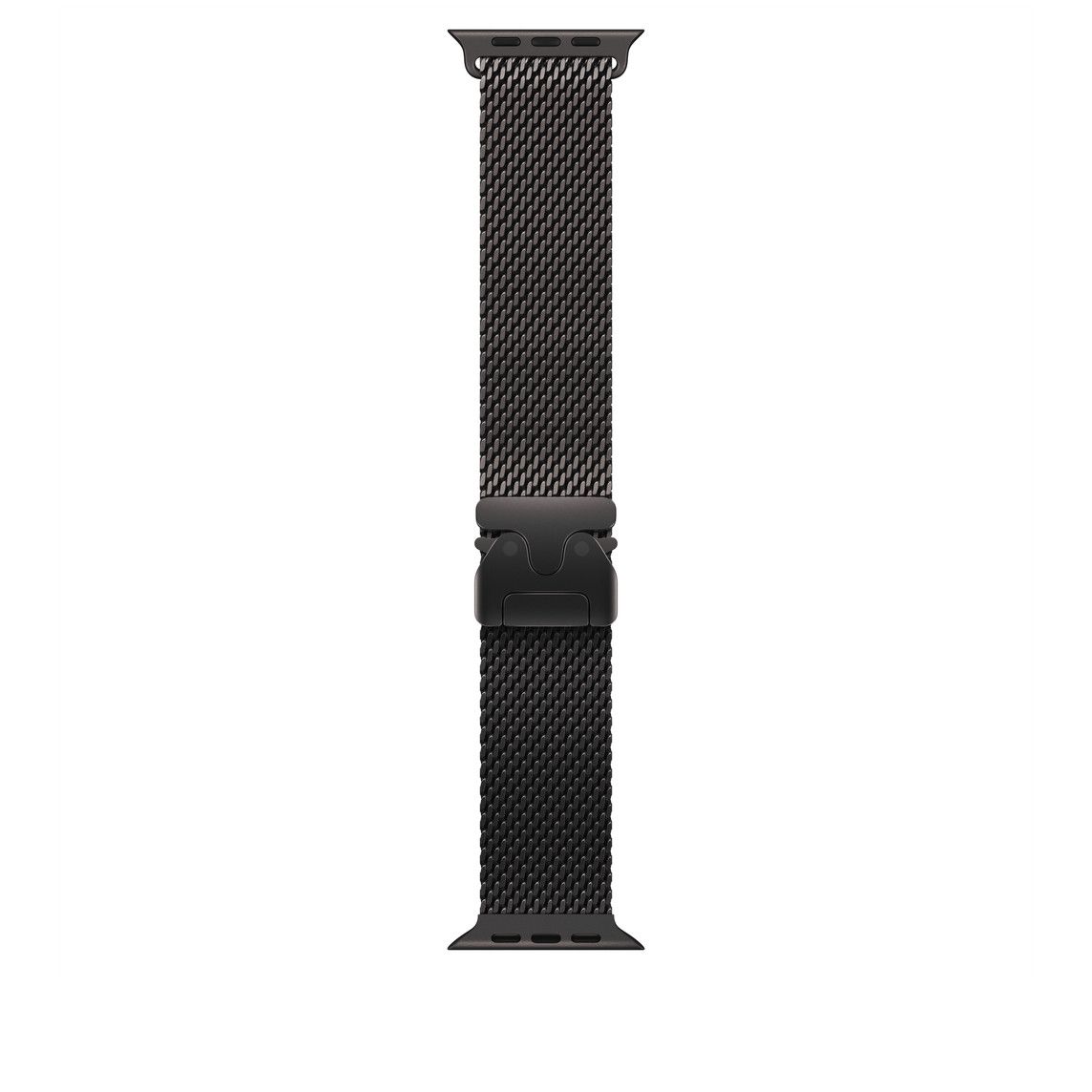 Apple Watch 49mm Milanese Loop:  Black Titanium Milanese Loop - Large