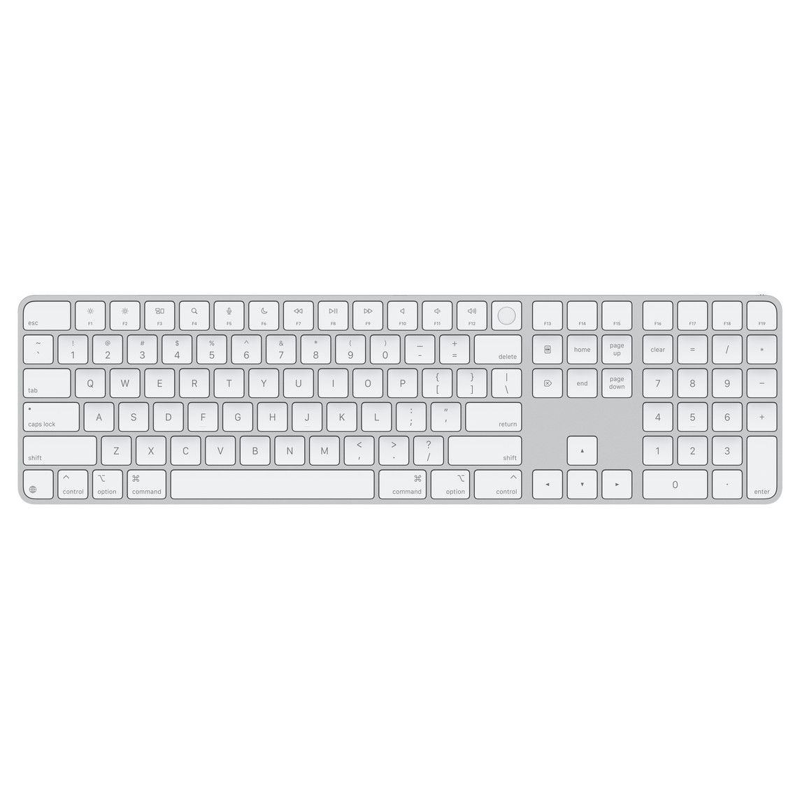 Apple Magic Keyboard (2024) w Touch ID and Numeric Keypad - US English - White Keys