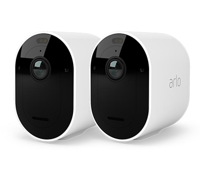 Arlo Pro 5 Outdoor Security Camera - 2 Camera Kit - (Base station not included) - White