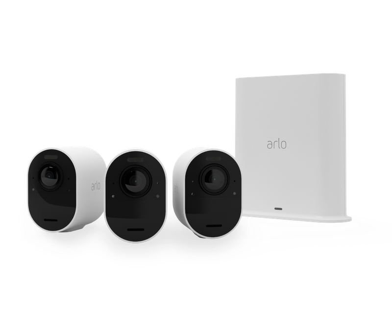 Arlo Ultra 2 Outdoor Security Camera 3 Camera Kit - (Base station included) - White