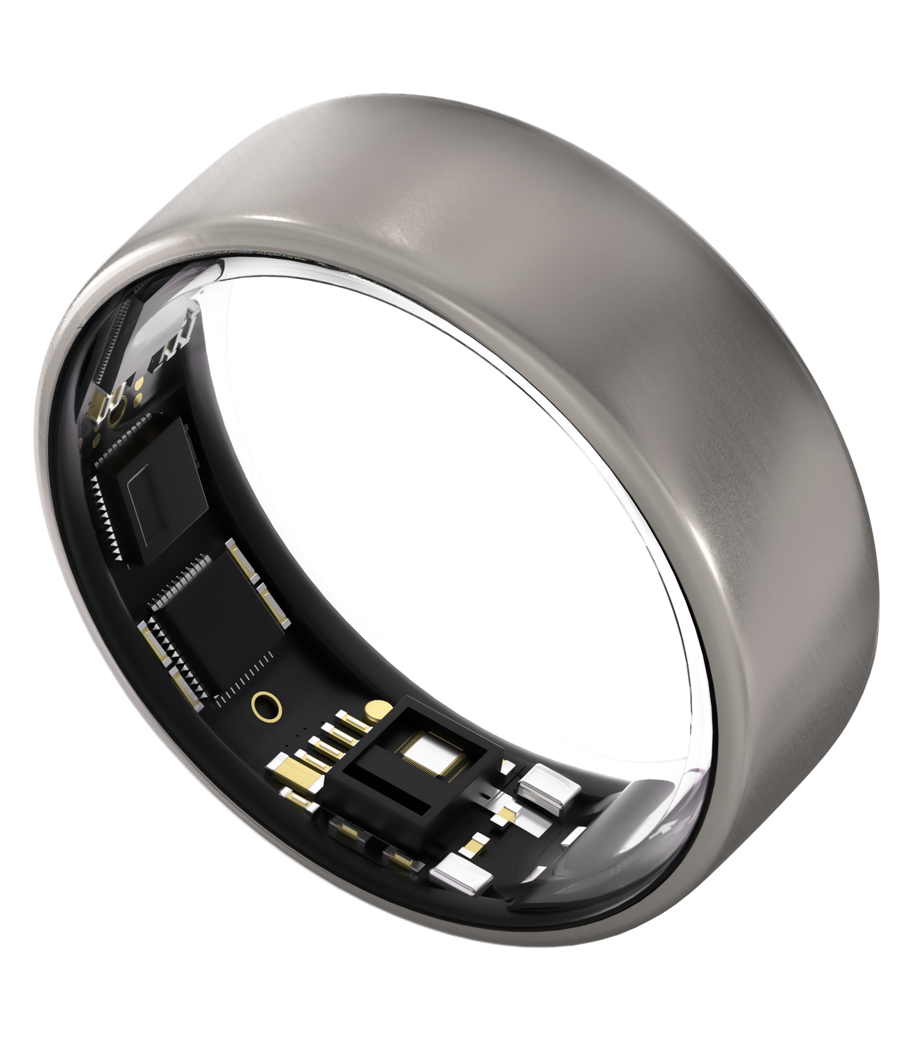 Ultrahuman Ring Air - Smart Ring, Charger, USB Cable / Size-13- Raw_Titanium