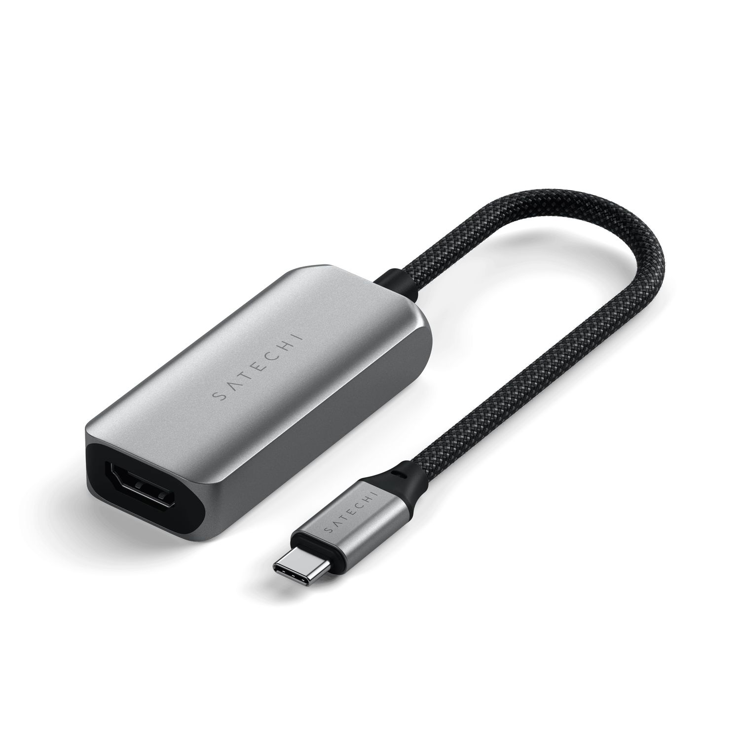 Satechi USB-C To HDMI 2.1 8K Adapter (Mac Devices up to 4K/60Hz, 8K/60Hz, 4K 60Hz/120Hz, 2K/ 40Hz, 1080P/500Hz,  Dynamic HDR10+  HDCP 1.4 &amp; HDCP 2.3) - Space Grey