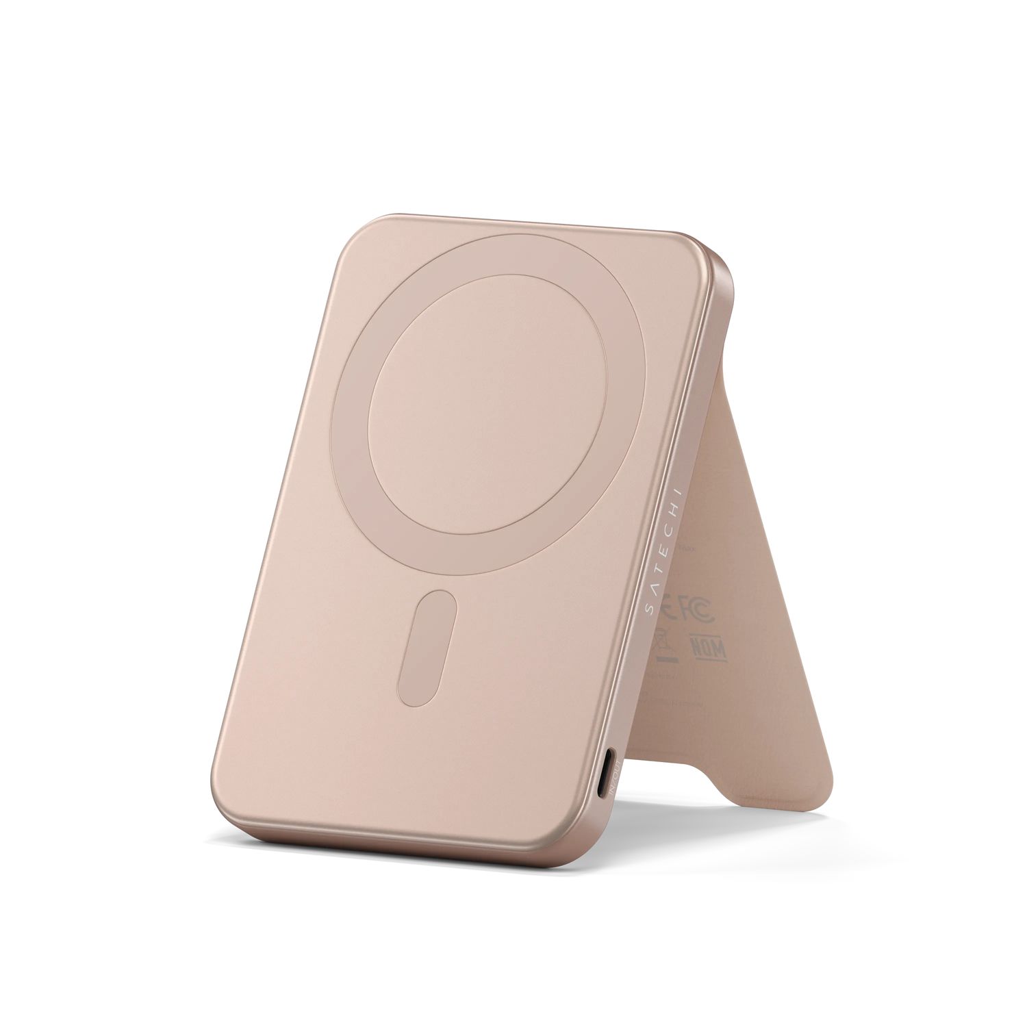 Satechi Qi2 5K Magnetic Power Bank with Stand - Desert Rose