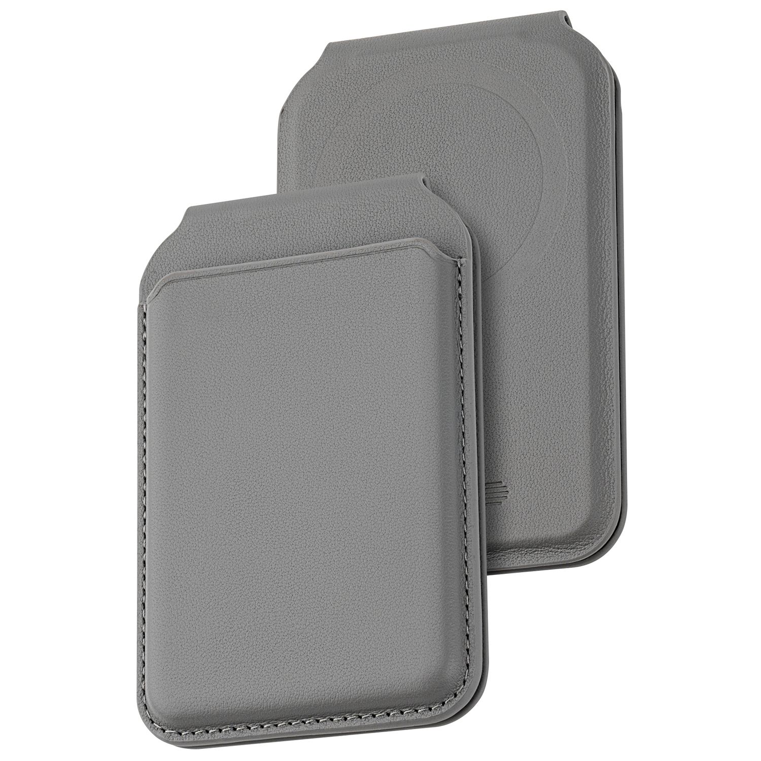 Dviced Leather magsafe foldable cardholder - Grey