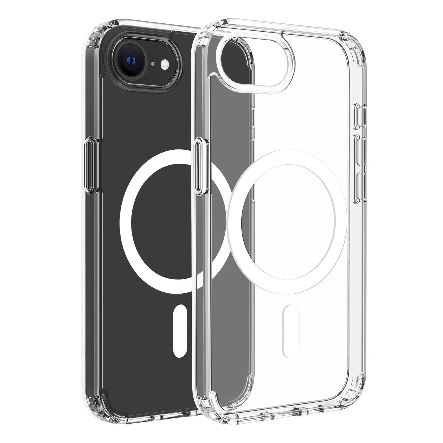 Dviced Magnetic iPhone 16e clear case - White