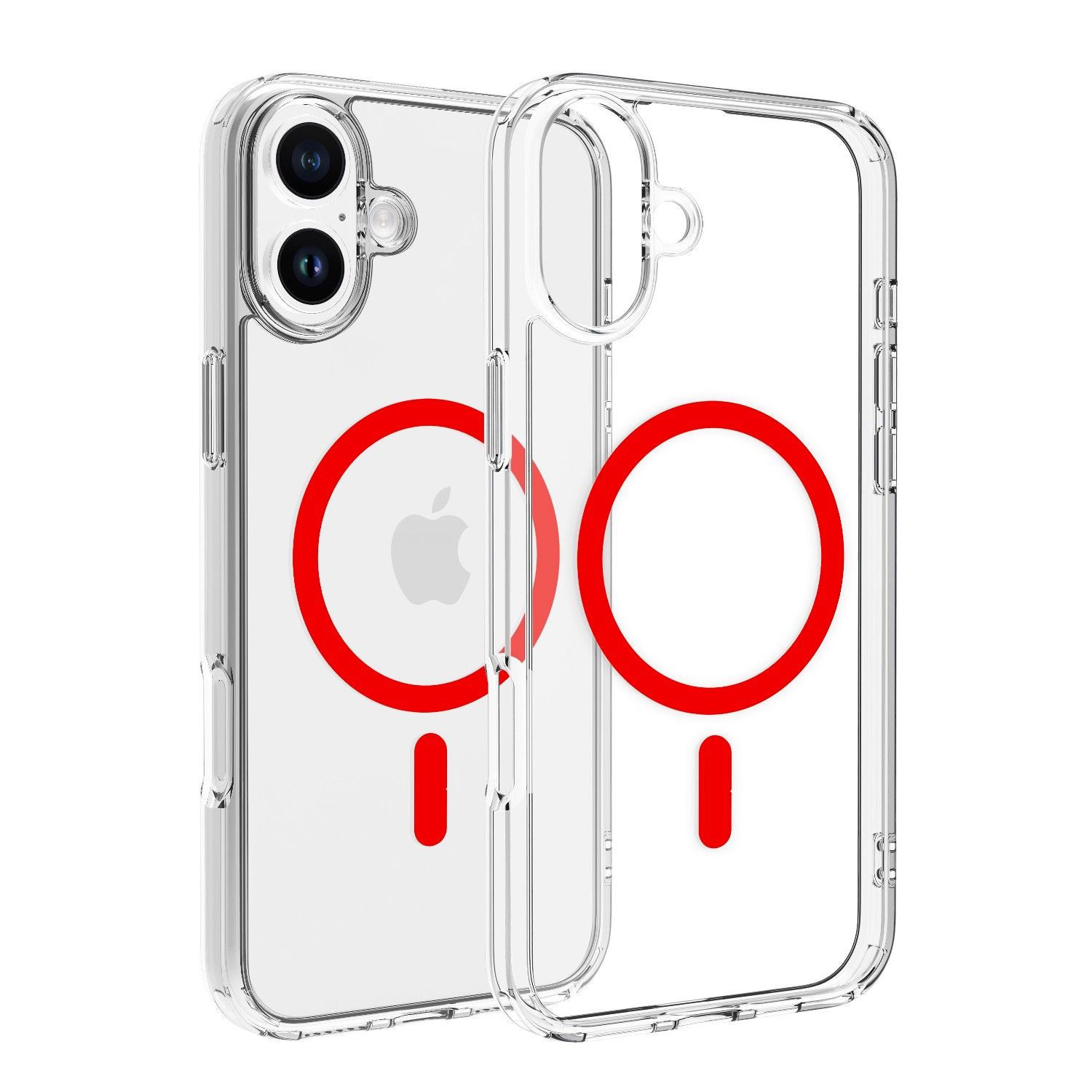 Dviced Magsafe iPhone 16 Plus clear case - Red