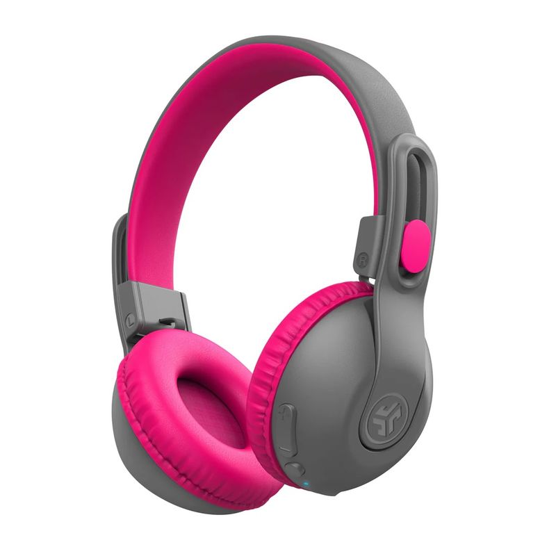 JLAB JBuddies Studio 2 Kids Wireless Headphones - Gray/Pink