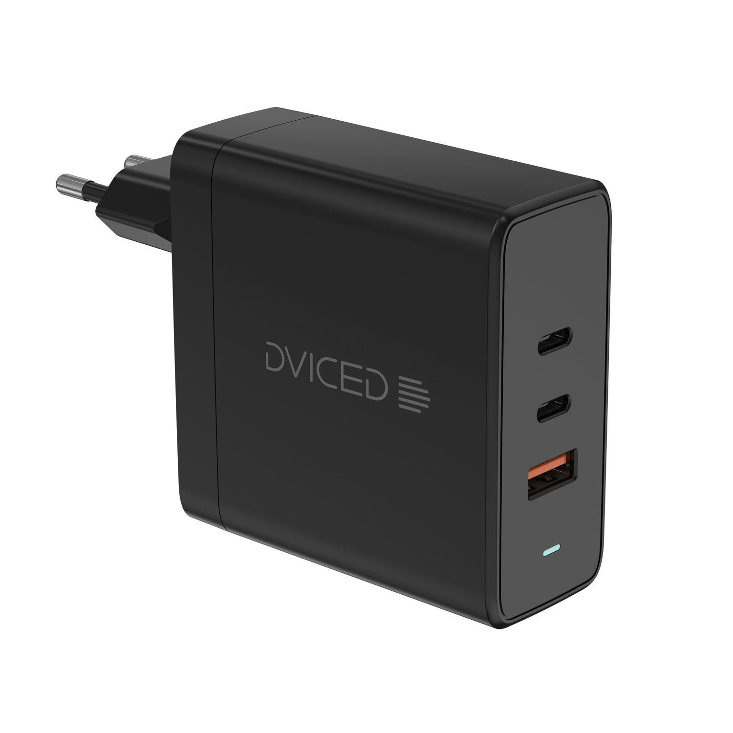 Dviced Wall charger 65W GaN 1 USB-A, 2 USB-C EU - Black