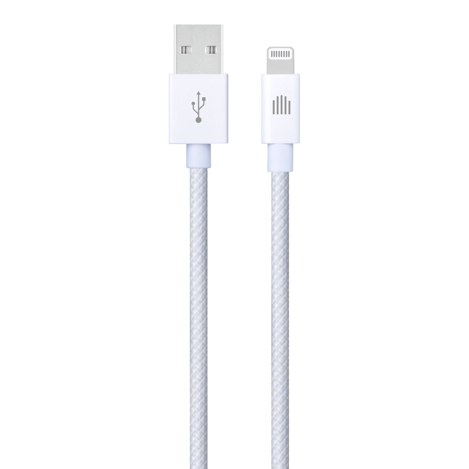 Dviced Cable USB-A to Lightning Nylon Textile 1,25m - White