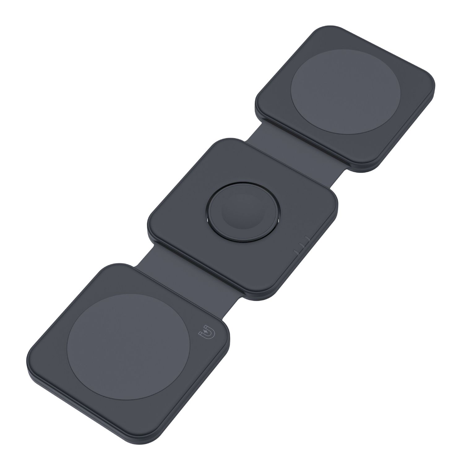 Dviced 3-in-1 foldable magnetic wireless charger - Black