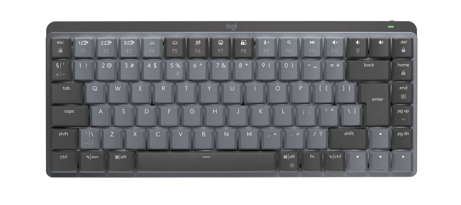 Logitech MX Mechanical Mini Minimalist Wireless Illuminated Keyboard-2.4GHZ/BT-N/A-EMEA28-9 Tacrtile - Graphite - US INT&#39;L