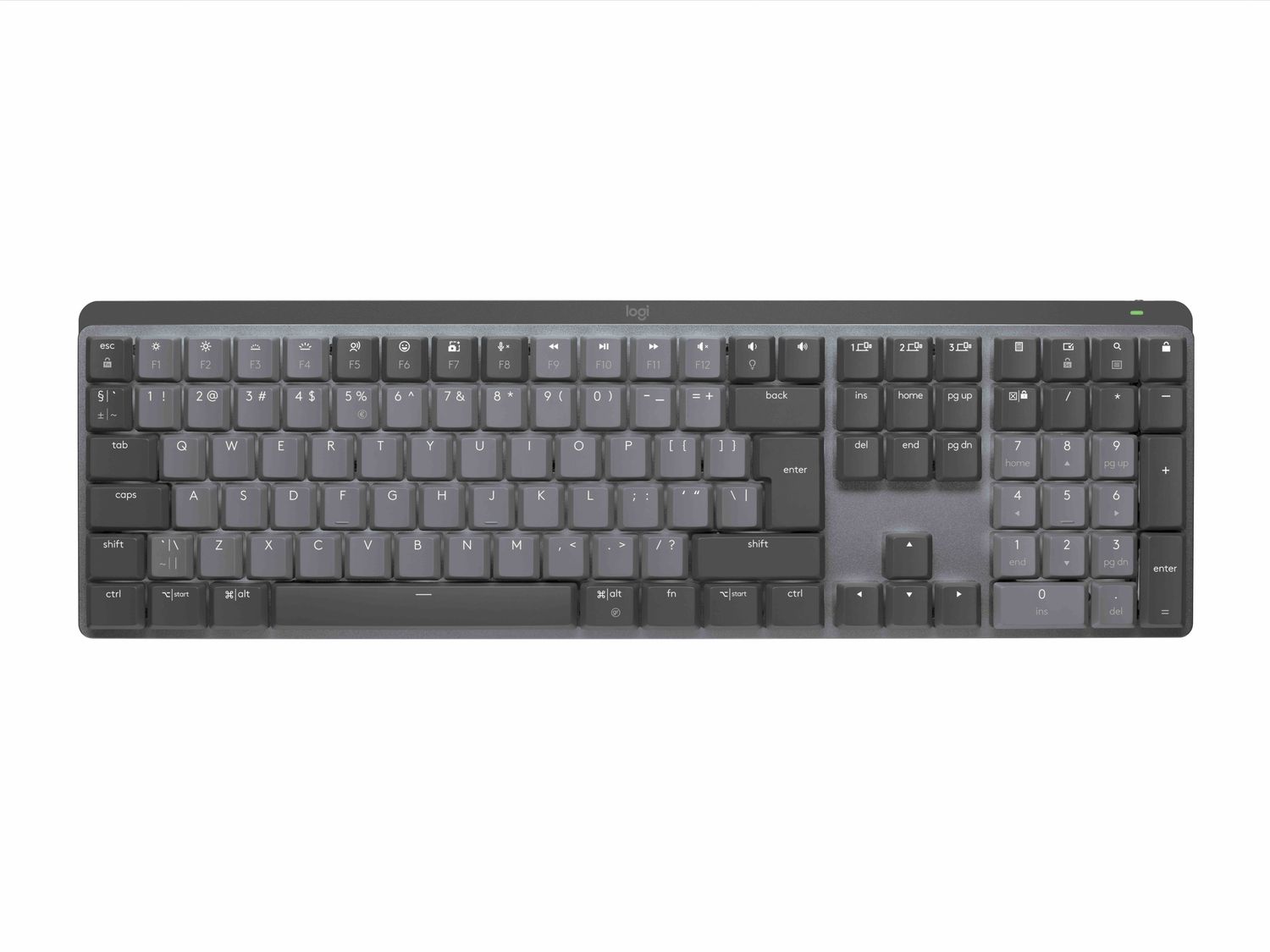 Logitech MX Mechanical Wireless Illuminated Performance Keyboard-2.4GHZ/BT-N/A-EMEA28-935- Linear - Graphite - US INT&#39;L