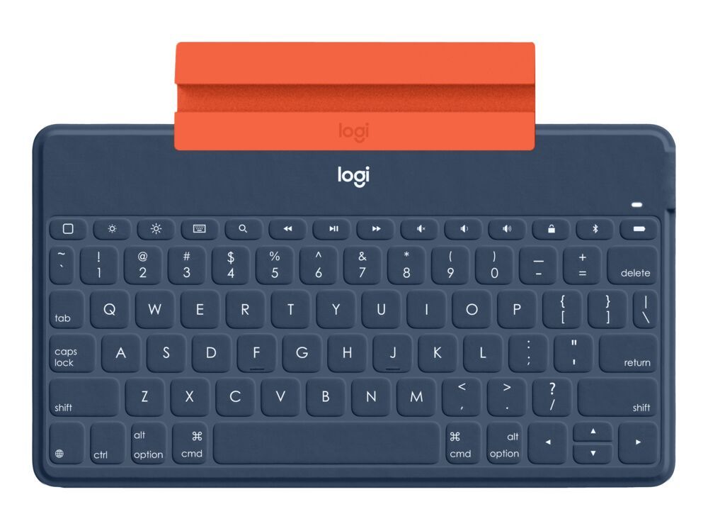Logitech Keys-to-go Ultra-light, Ultra-Portable Bluetooth Keyboard for iPhone, iPad, Apple TV and Mac - ClassicBlue - UK