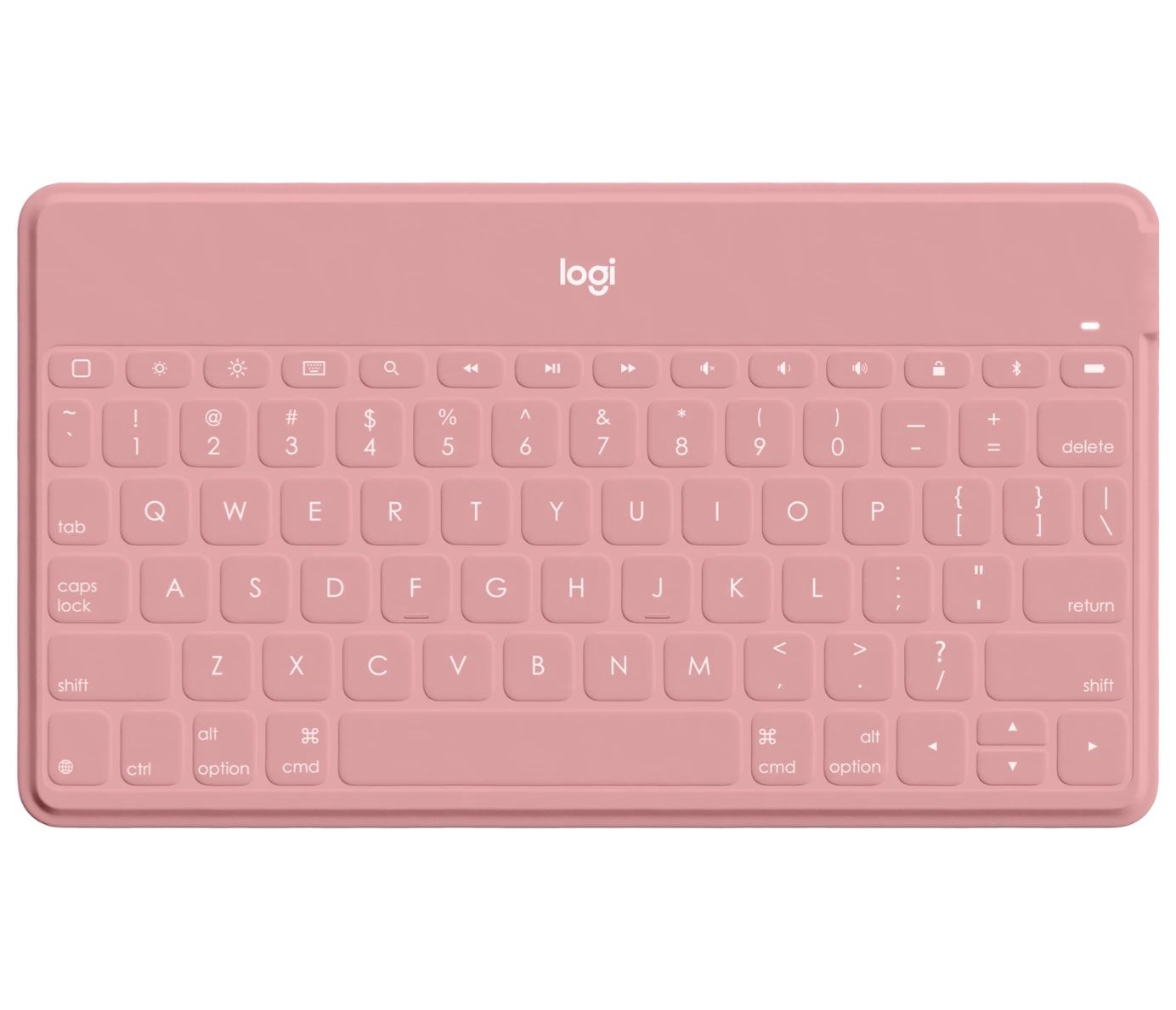 Logitech Keys-to-go Ultra-light, Ultra-Portable Bluetooth Keyboard for iPhone, iPad, Apple TV and Mac - Blush - US